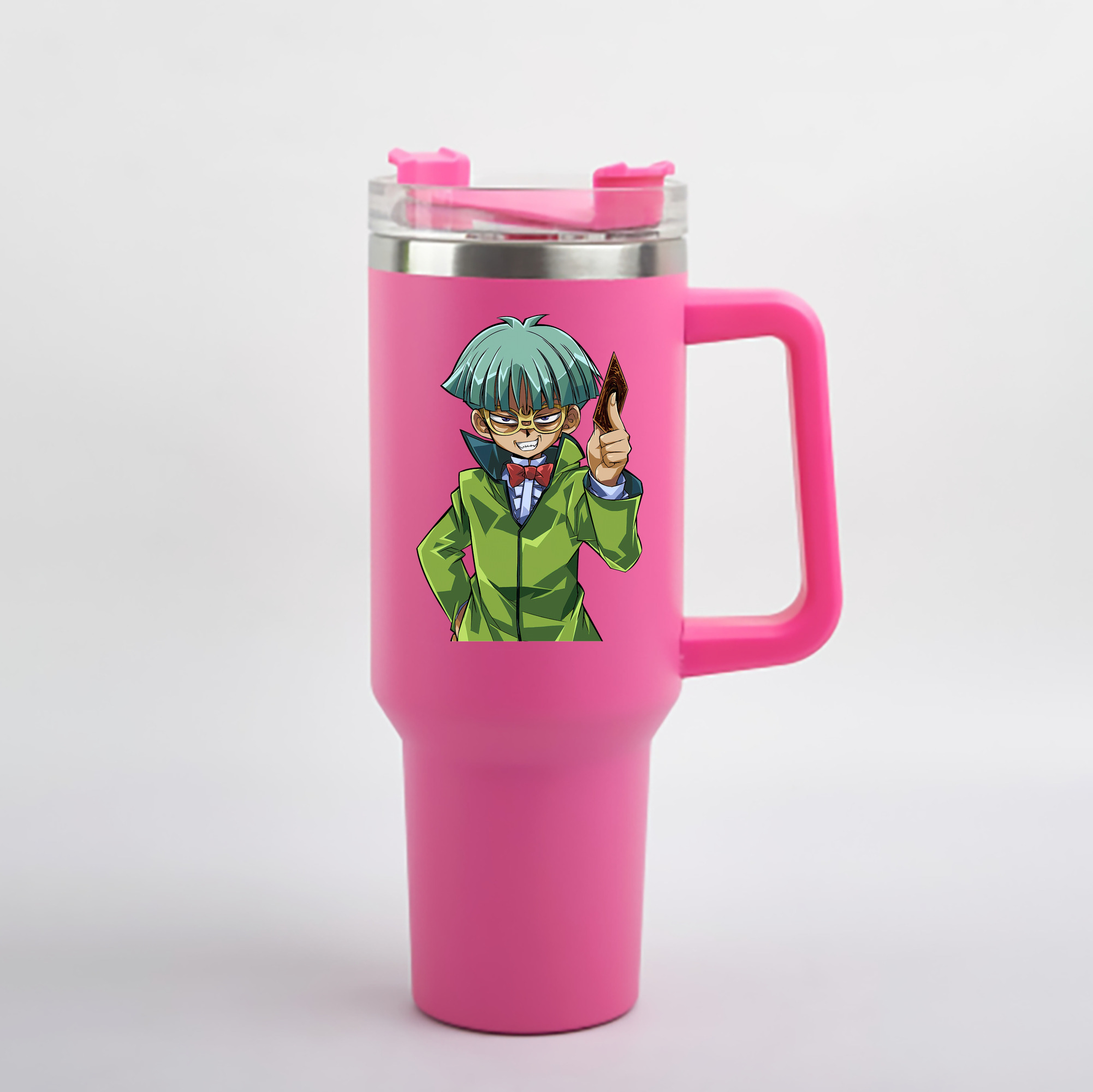 （画像用） 遊☆戯☆王 Yu-Gi-Oh! 1200mL車用タンブラー - クリスタルステッカー（プラスチックストロー付き）